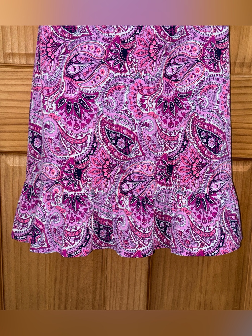 Michael Kors Pink and Purple Paisley Sleeveless Dress - Picture 6 of 11
